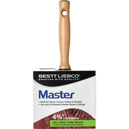 Bloc pinceau pour vernis &agrave; base d'huile Master pour l'ext&eacute;rieur, Soie blanche, Manche Bois, Largeur de #123 Rock Safety Industrial Ltd