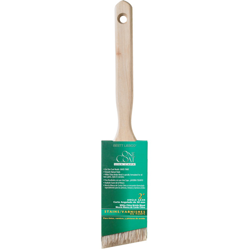 Brosse de pouce &agrave; angle One Coat, Soie blanche, Manche Bois, Largeur de 2" Rock Safety Industrial Ltd