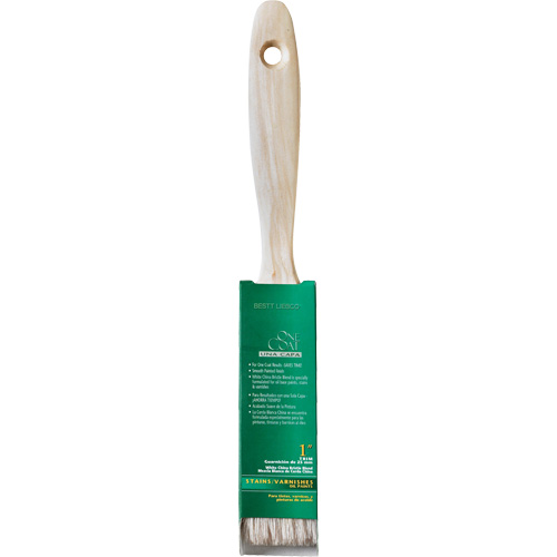 Pinceau pour murs et moulures One Coat, Soie blanche, Manche Bois, Largeur de 1" Rock Safety Industrial Ltd