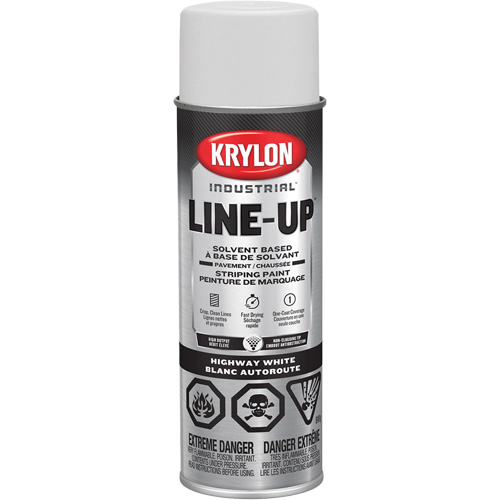 Professional Solvent-Based Marking Paint, White, 18 oz., Aerosol Can Rock Safety Industrial Ltd