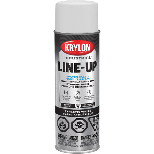 Industrial LINE-UP Athletic Field Striping Aerosol Paint, White, 18 oz., Aerosol Can Rock Safety Industrial Ltd