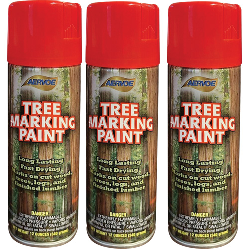 Peinture fluorescente pour marquer les arbres Aervoe 690, Rouge fluorescent, 16 oz Rock Safety Industrial Ltd