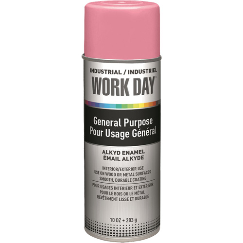 Industrial Work Day Paint, Pink, Gloss, 10 oz., Aerosol Can Rock Safety Industrial Ltd