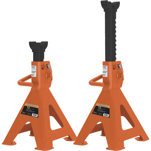 872B B&eacute;quilles de cric, Poign&eacute;e/rochet verrouillable, Capacit&eacute; de 12 tonne(s), 19-1/4" - 28-1/3" h Rock Safety Industrial Ltd