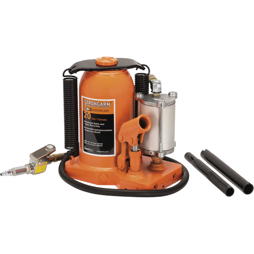 380C Cric-bouteille, 20 tonne(s), Air comprim&eacute;/hydraulique, 20-5/8" Hauteur &eacute;lev&eacute;e Rock Safety Industrial Ltd