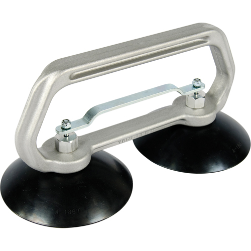 Appareils &agrave; ventouses - Ventouse double industrielle, 75 lb Capacit&eacute;, 5", Barre &agrave; tirer, 10" Longueur de la manche Rock Safety Industrial Ltd