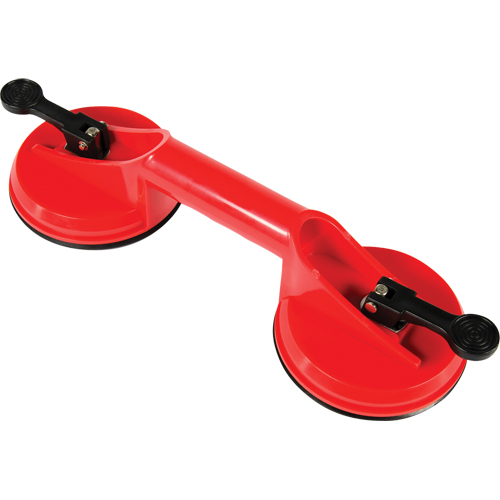 Ventouses de levage manuel - Ventouses doubles, 66 lb Capacit&eacute;, 4-5/8", Levier, 13" Longueur de la manche Rock Safety Industrial Ltd