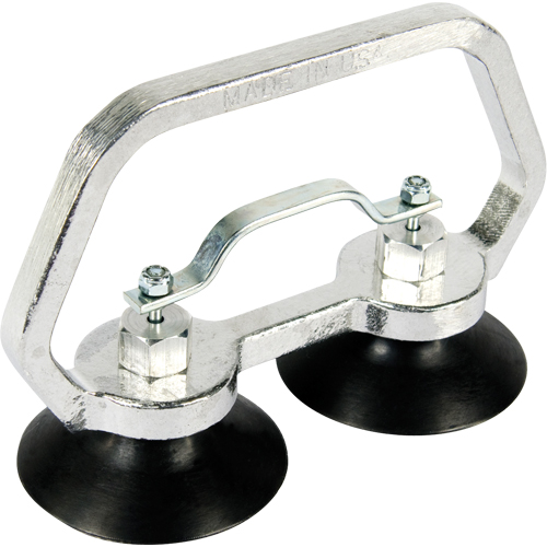 Appareils &agrave; ventouses - Ventouse double industrielle, 30 lb Capacit&eacute;, 3", Barre &agrave; tirer, 7" Longueur de la manche Rock Safety Industrial Ltd