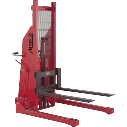 Hydraulic Stacker, Electric Operated, 1500 lbs. Capacity, 80" Max Lift Rock Safety Industrial Ltd