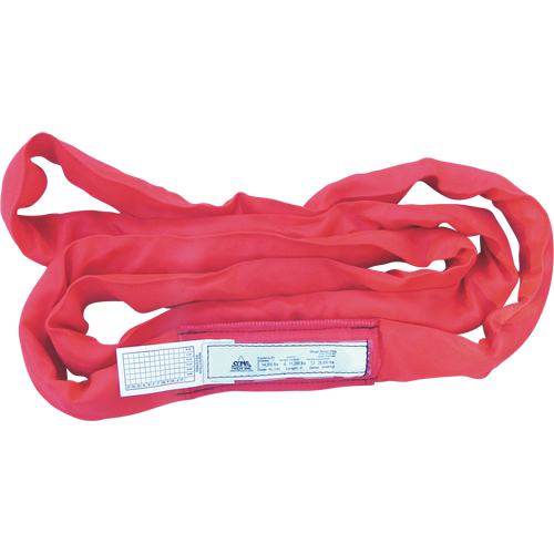 &eacute;lingues rondes, Rouge, 3" la x 6' lo, 14 000 lb Charge verticale Rock Safety Industrial Ltd