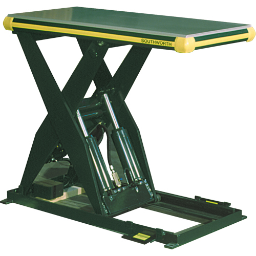 Table &eacute;l&eacute;vatrice hydraulique &agrave; ciseaux Backsaver, Acier, 48" lo x 36" la, Capacit&eacute; 4000 lb Rock Safety Industrial Ltd