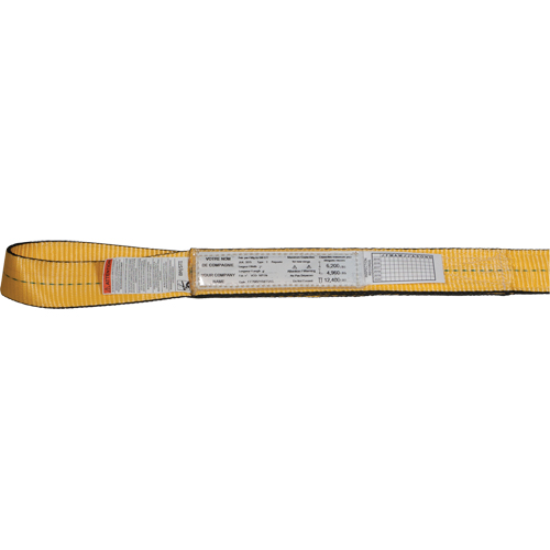 &eacute;lingues de levage en polyester, Pli Double, Oeillet double, Type 3, 4" la x 3' lo, Capacit&eacute; verticale 11000 lb Rock Safety Industrial Ltd