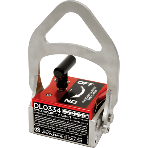 Aimants Dynamic Lift, Capacit&eacute; de retenue 334, 6-1/2" lo x 4" la x 9-1/4" h Rock Safety Industrial Ltd