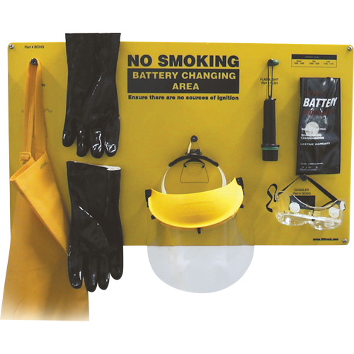 Trousse EPI pour batterie de chariot &eacute;l&eacute;vateur &agrave; fourche Rock Safety Industrial Ltd
