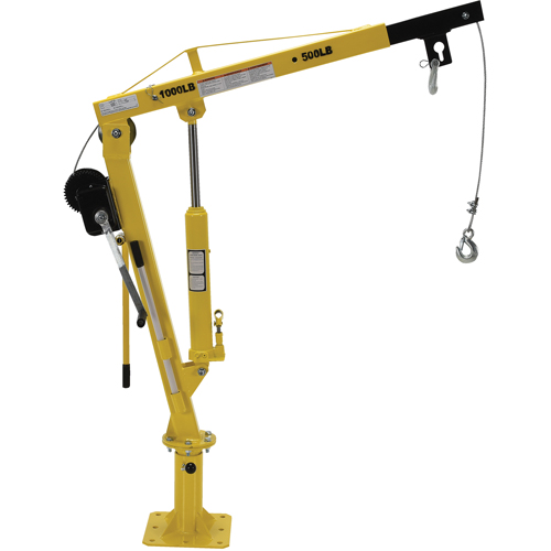 Winch Operated Truck Jib Crane, 500 lbs. (0.25 tons) Capacity, 102' Max. Clearance Rock Safety Industrial Ltd