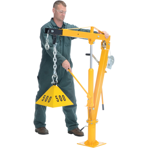 Winch Operated Truck Jib Crane, 1000 lbs. (0.5 tons) Capacity, 86-1/2" Max. Clearance Rock Safety Industrial Ltd