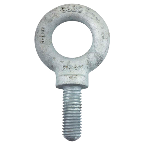 Boulon &agrave; œil, 2,5625" dia, 1-3/4" lo, Galvanis&eacute;, 5200 lb (2,6 tonnes) capacit&eacute; Rock Safety Industrial Ltd