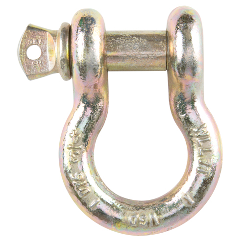 Manille d'ancrage &agrave; vis, 3/8", Cheville &agrave; vis, Chromat&eacute; jaune Rock Safety Industrial Ltd