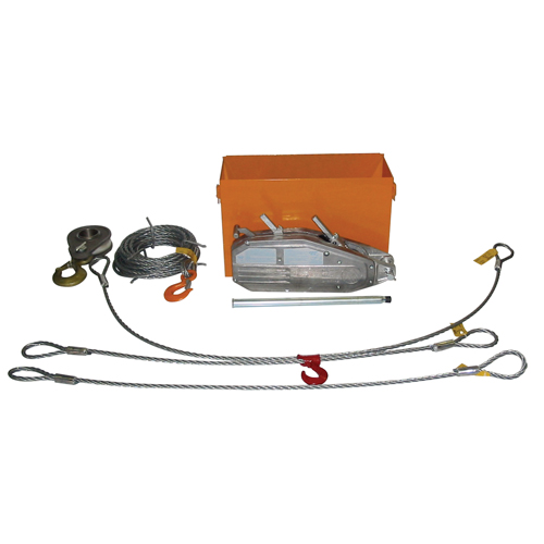Palan &agrave; c&acirc;ble d'acier Tirfor TU32 en ensemble de r&eacute;cup&eacute;ration, Diam&egrave;tre du fil 5/8", Capacit&eacute; 8000  lb (4 tonnes) Rock Safety Industrial Ltd