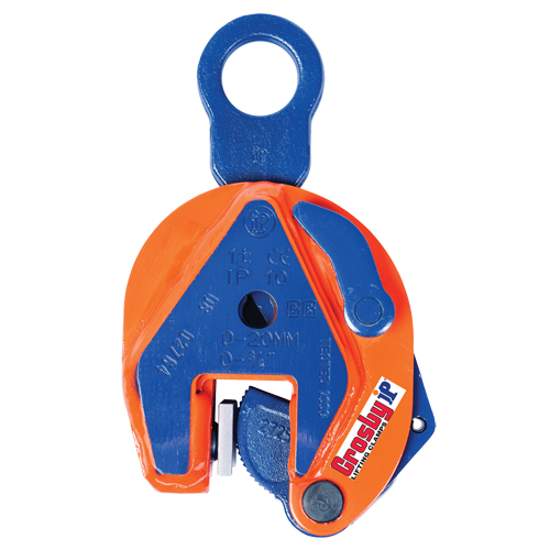 IP10H Vertical Lifting Clamp, 1000 lbs. (0.5 tons) Working Load Limit, 0" - 5/8" Jaw Opening Rock Safety Industrial Ltd
