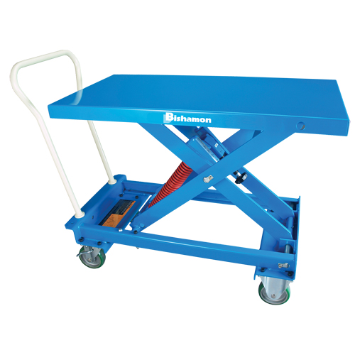 MobiLeveler&reg; Mobile Self-Levelling Scissor Lift Work Table, 27-3/5" L x 17-4/5" W, Steel, 220 lbs. Capacity Rock Safety Industrial Ltd