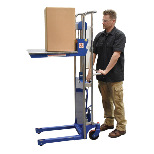 Hefti-Lift Load Stacker, Foot Pump Operated, 880 lbs. Capacity, 59" Max Lift Rock Safety Industrial Ltd