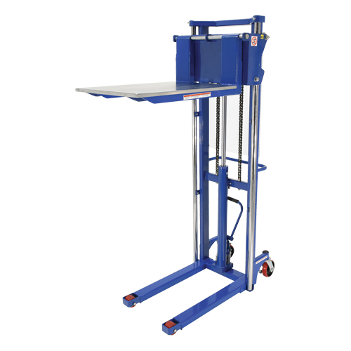 Hefti-Lift Load Stacker, Foot Pump Operated, 1500 lbs. Capacity, 63" Max Lift Rock Safety Industrial Ltd