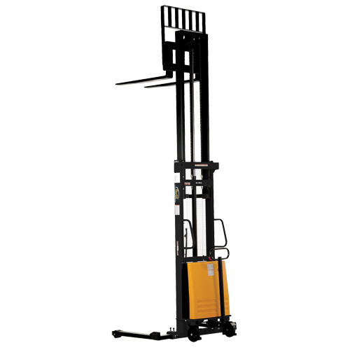 Fork Lift Stacker, Electric Operated, 2000 lbs. Capacity, 137" Max Lift Rock Safety Industrial Ltd