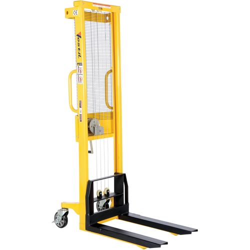 Manual Stacker, Hand Winch Operated, 770 lbs. Capacity, 60" Max Lift Rock Safety Industrial Ltd