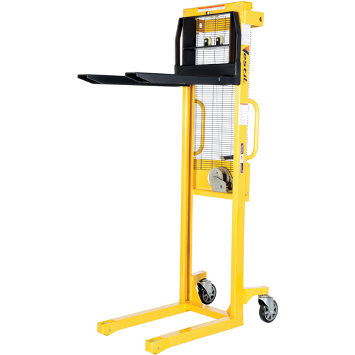 Manual Stacker, Hand Winch Operated, 770 lbs. Capacity, 60" Max Lift Rock Safety Industrial Ltd