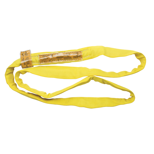 &eacute;lingue de levage en polyester ronde, Jaune, 2-1/2" la x 3' lo, 9000 lb Charge verticale Rock Safety Industrial Ltd