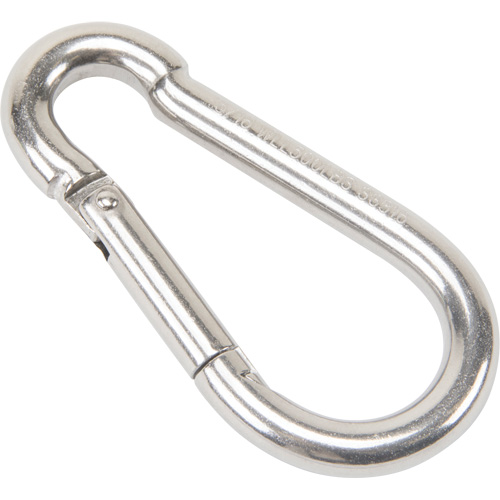 Stainless Steel Snap Hook, 500 lbs (0.25 tons) Working Load Limit, 5/16" Size, 1/2" Eye Rock Safety Industrial Ltd