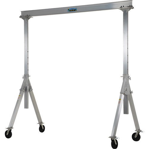 Adjustable Aluminum Gantry Crane, 8' L, 2000 lbs. (1 tons) Capacity Rock Safety Industrial Ltd