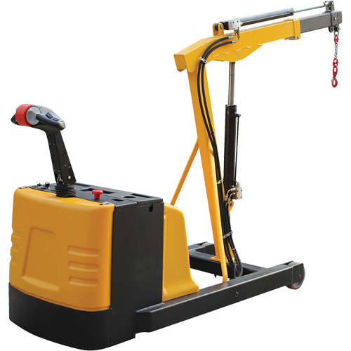Electric Powered Floor Crane, 8.8' Lift, 1500 lbs. (0.75 tons), 44-1/4" Arm, 62-1/4" H Rock Safety Industrial Ltd