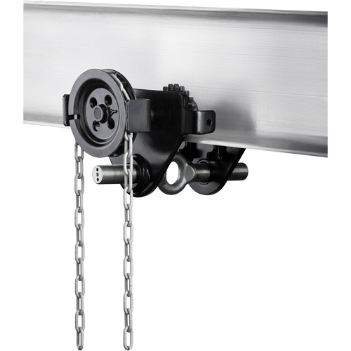 HTG Geared Clevis Trolley, 4409 lbs. (2 tons) Capacity, 2-39/64" - 8-43/64" Rock Safety Industrial Ltd