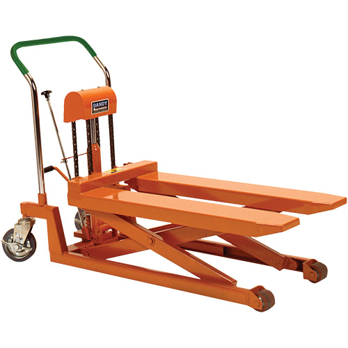 Dandy Lift Scissor Fork Lift Table, 37.1" L x 19.7" W, Steel, 1100 lbs. Capacity Rock Safety Industrial Ltd