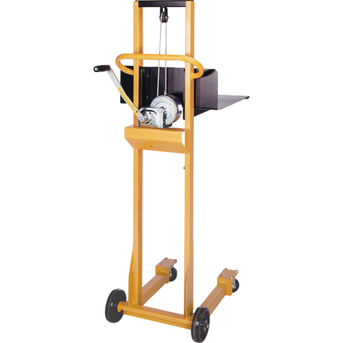 Empileur &agrave; plateforme Easy-Lift, M&eacute;canisme Treuil manuel, Capacit&eacute; de 500 lb, Levage max de 52" Rock Safety Industrial Ltd