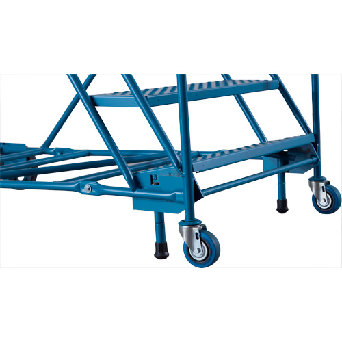 Escabeau roulant certifi&eacute; CSA avec marche verrouillable, 8 marches, Largeur de la marche 30", Hauteur de la plateforme 72", Acier Rock Safety Industrial Ltd