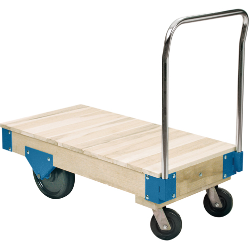 Platform Trucks - All Wood Deck Platform Trucks, 48" L x 24" W, 3000 lbs. Capacity, Nylon Casters Rock Safety Industrial Ltd