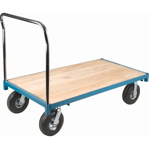 Heavy-Duty Platform Truck, 48" L x 24" W, 1200 lbs. Capacity, Pneumatic Casters Rock Safety Industrial Ltd
