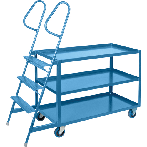 Stock Picking Carts, Steel, 24" W x 64" D, 3 Shelves, 1200 lbs. Capacity Rock Safety Industrial Ltd