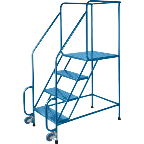 Tilt-N-Roll Ladders, Steel, 4 Steps, 22" Wide, 24" D x 38" H Top Step Rock Safety Industrial Ltd
