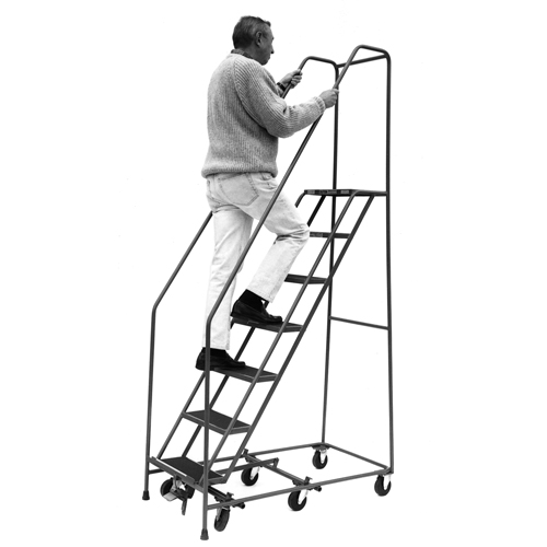 All Directional Ladders, 7 Steps, 16" Step Width, 70" Platform Height, Steel Rock Safety Industrial Ltd