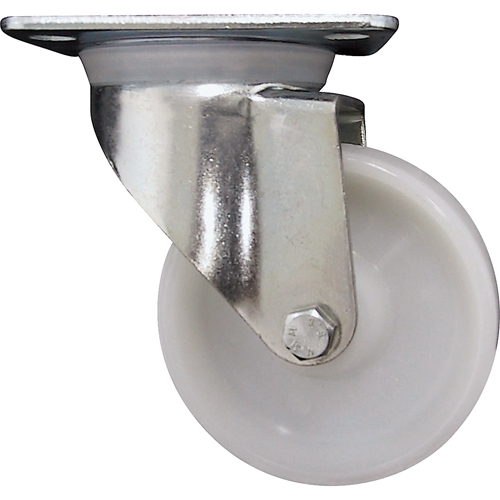 Roulette blanche, Pivotant, 4" (101,6 mm), Polyamide, 275 lb (125 kg) Rock Safety Industrial Ltd