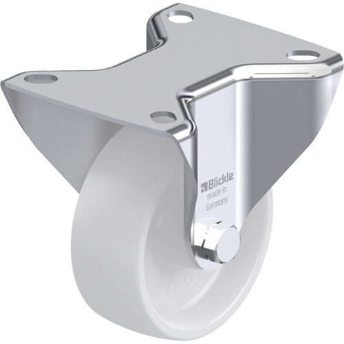 Roulette blanche, Fixe, 3" (76 mm), Polyamide, 220 lb (100 kg) Rock Safety Industrial Ltd