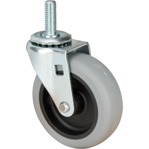 Roulette &agrave; tige, Pivotant, Diam&egrave;tre 3" (76 mm), Capacit&eacute; 80 lb (36 kg) Rock Safety Industrial Ltd