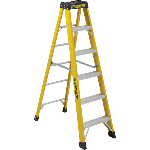 Escabeaux industriels robustes (s&eacute;rie 6900), 6', Fibre de verre, Capacit&eacute; 300 lb, Type 1A Rock Safety Industrial Ltd