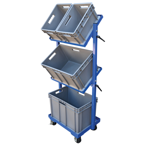 Stock Cart, Steel, 30-11/16" W x 19-1/4" D, 3 Shelves, 300 lbs. Capacity Rock Safety Industrial Ltd