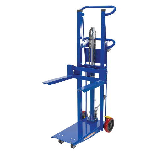 Empileur &agrave; plateforme, M&eacute;canisme Pompe au pied, Capacit&eacute; de 750 lb, Levage max de 52" Rock Safety Industrial Ltd