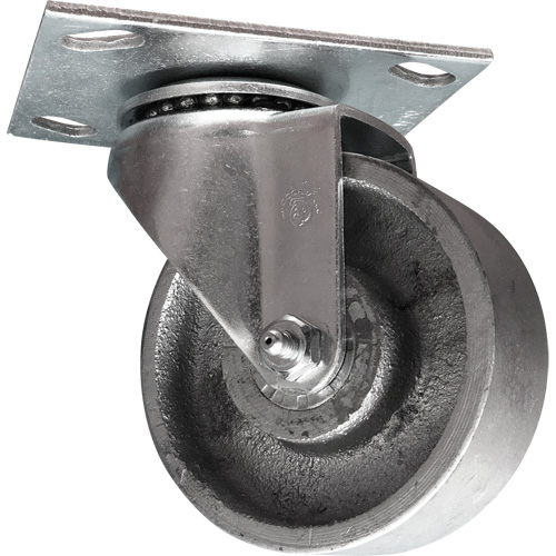 Roulette robuste, Pivotant, 4" (101,6 mm), Acier, 600 lb (272 kg) Rock Safety Industrial Ltd